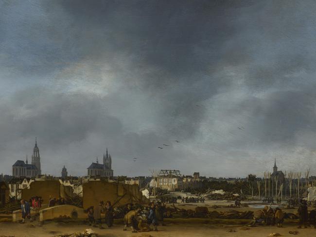 A view of Delft after the ‘Delft Thunderclap’ painted by Egbert van der Poel.