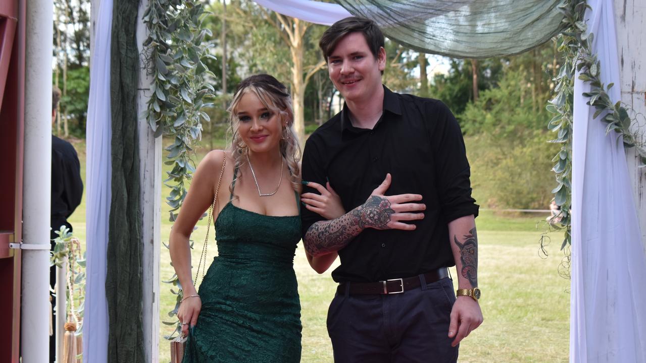 Jessica Carter and her date at the Gympie State High School Formal 2022.