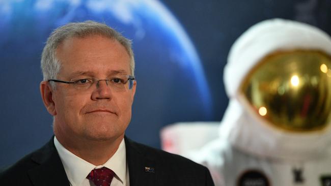 Prime Minister Scott Morrison during the opening of the new Australian Space Agency at Lot Fourteen in Adelaide in February 2020.