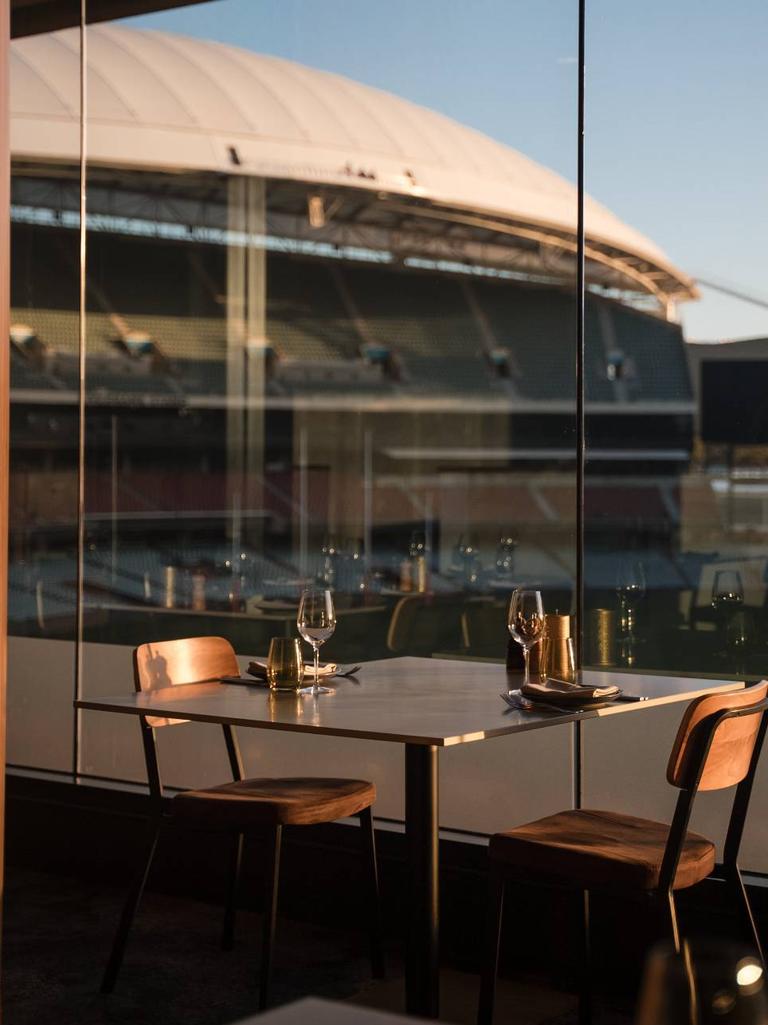 Bespoke Wine Bar &amp; Kitchen Restaurant has views of the iconic Adelaide Oval.