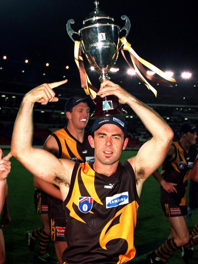 Harford with the Ansett Cup in 1999.