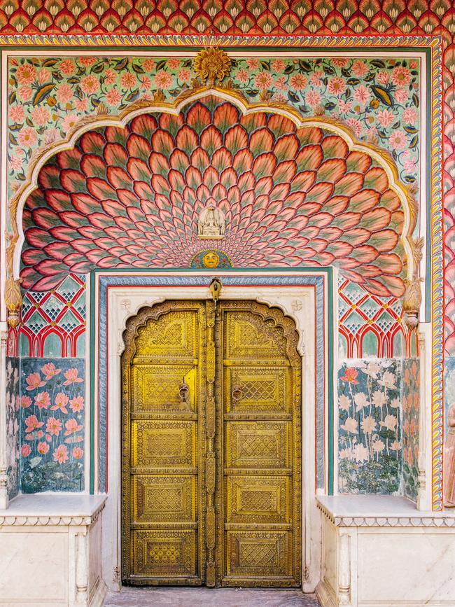 A doorway at the City Palace in Jaipur. Picture: Elise Hassey.