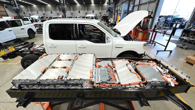 The factory where the BOSSCAP Group produce their Ford Lightning F-150 EV utes. Picture: Lyndon Mechielsen/The Australian