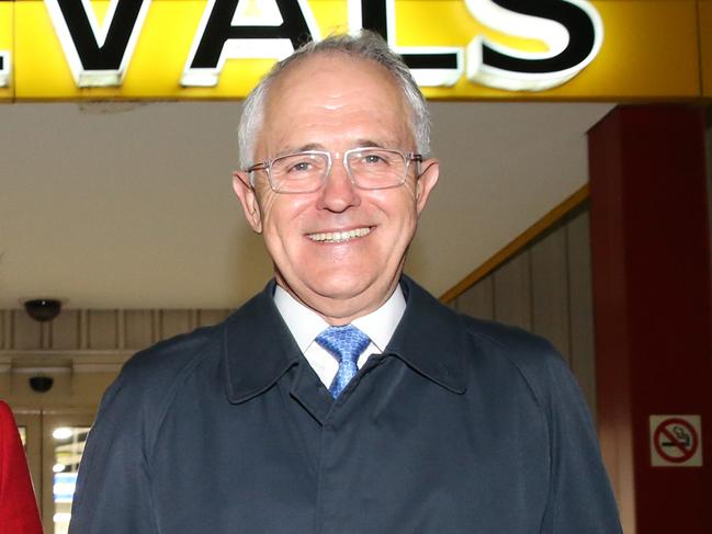 Prime Minister Malcolm Turnbull arriving at Avalon Airport. Picture: Peter Ristevski.