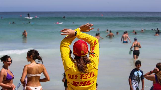 Numbers are up but Bondi lifeguards have seen fewer incidents this year. Picture: Gaye Gerard