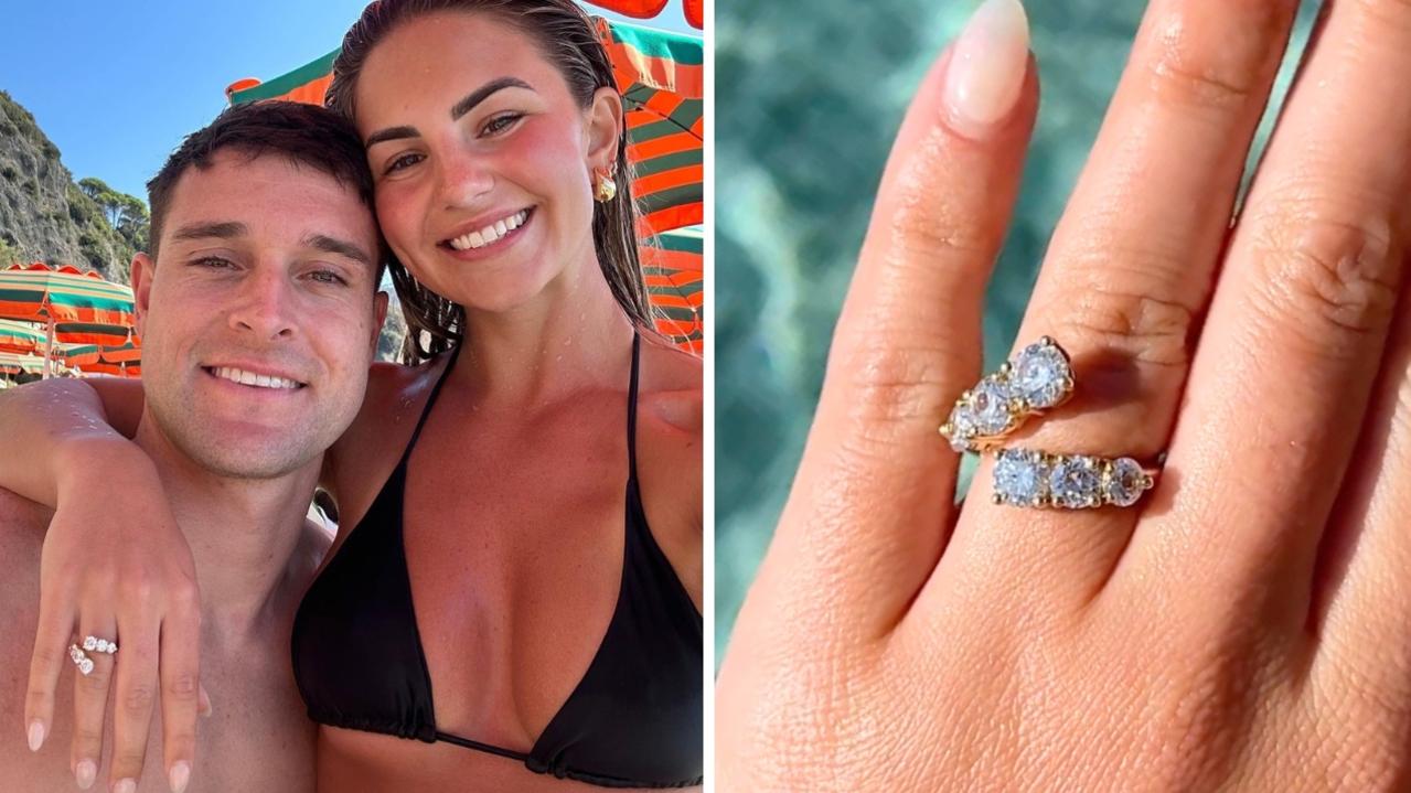 Childhood sweethearts: AFL legend’s sweet engagement post