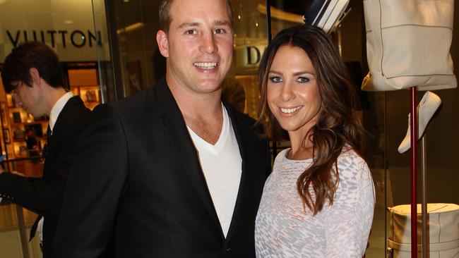 Stuart Webb and Kate Ritchie at the Bally store opening in Bondi Junction, Sydney.