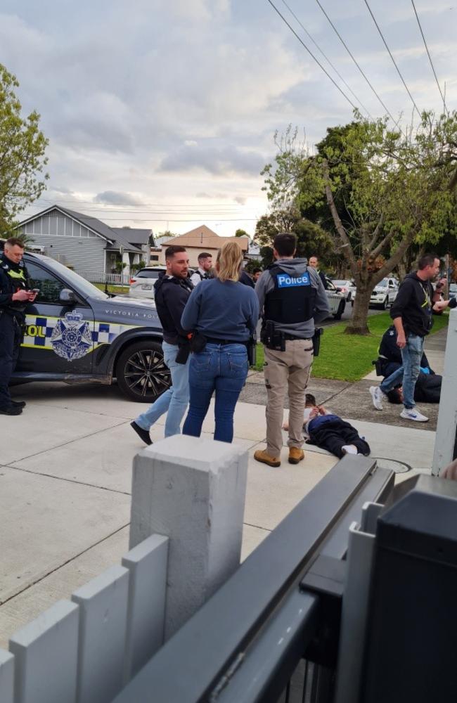 Police arrested the trio after the Oakleigh home invasion. Picture: Supplied