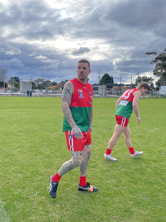 Dane Swan in Pines colours.