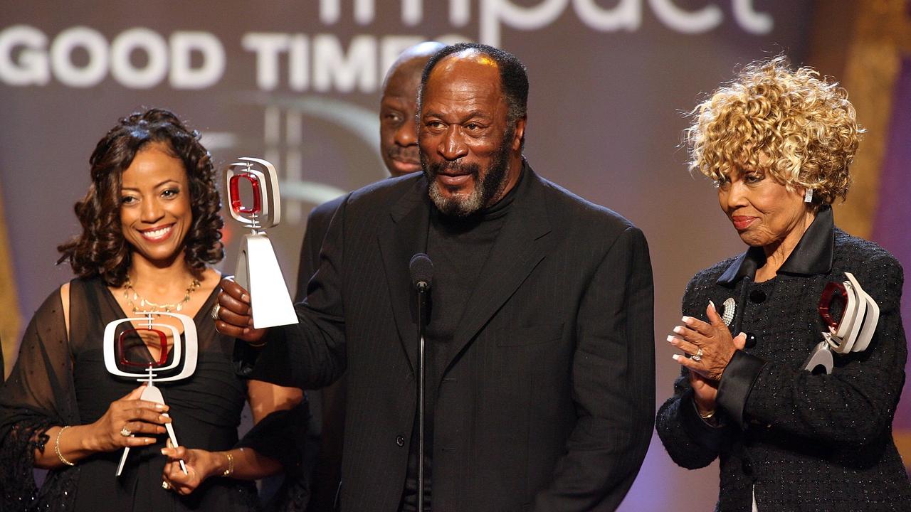 Amos and his co-stars accepting the Impact Award for Good Times at the 2006 TV Land Awards in Santa Monica, California. Picture: Kevin Winter/Getty Images