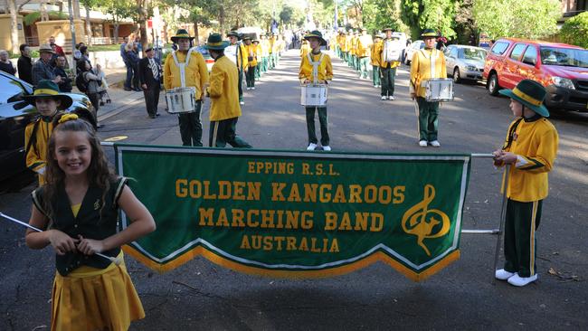 The Golden Kangaroos band was expected to march with veterans this weekend. 