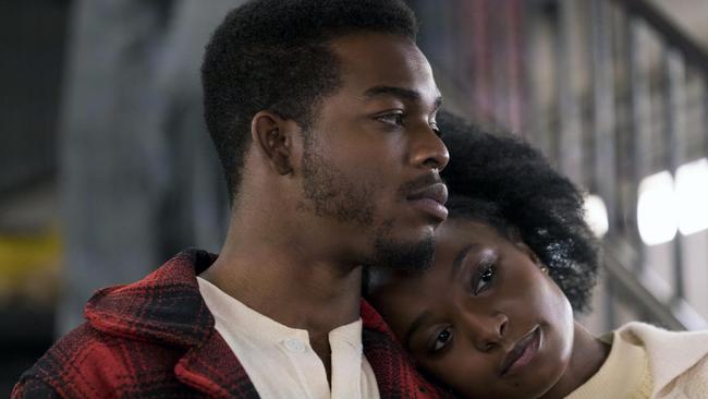 PR6KJT If Beale Street Could Talk is a 2018 American drama film written and directed by Barry Jenkins, based on James Baldwin's novel of the same name.This photograph is for editorial use only and is the copyright of the film company and/or the photographer assigned by the film or production company and can only be reproduced by publications in conjunction with the promotion of the above Film. A Mandatory Credit to the film company is required. The Photographer should also be credited when known.