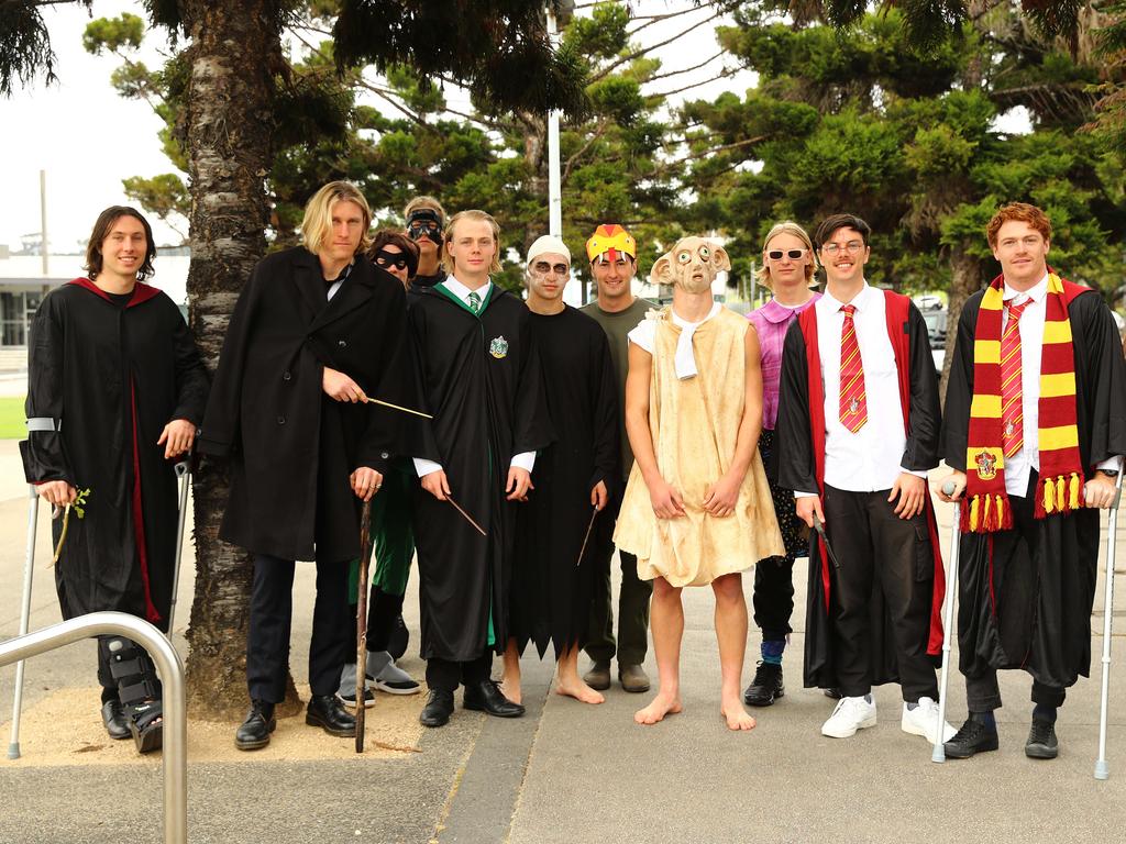 Players arriving for the Cats Mad Monday. Picture: Alison Wynd