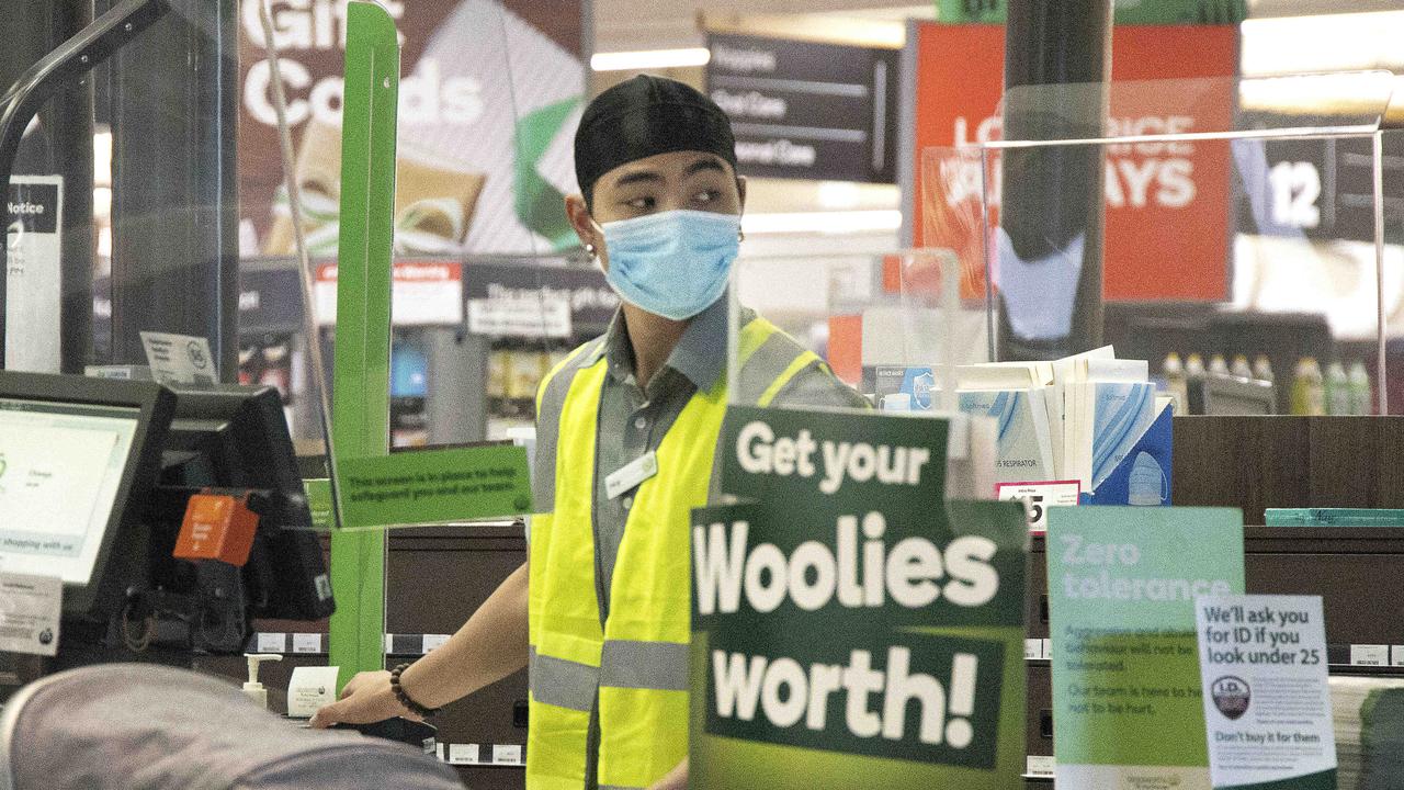 Supermarkets have increased hygiene and safety precautions in all stores. Picture: David Geraghty/NCA NewsWire