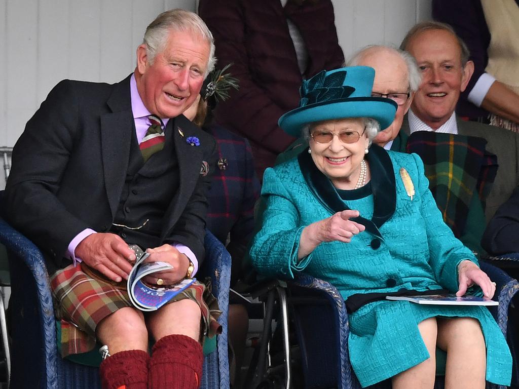 Prince Charles and The Queen attend The Braemar Royal Highland Gathering at The Princess Royal and Duke of Fife Memorial Park, Braemar, Aberdeenshire, UK. Picture: MEGA