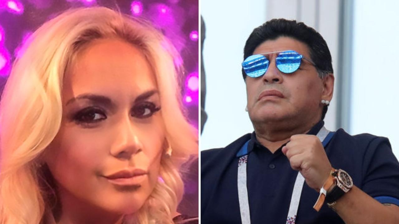 Diego Maradona was detained at Buenos Aires airport after ex-partner Rocio Oliva sued him