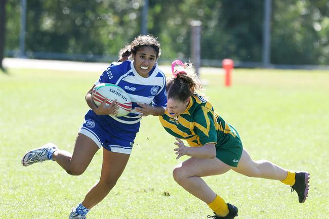 Girls rugby 7s schoolgirls state championship, Ballymore Stadium, Herston. Picture: Liam Kidston