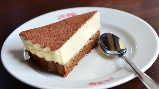 Tiramisu in cheesecake form at Leonardo’s Pizza Palace. Picture: Nicki Connolly