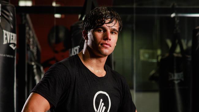 Daily Telegraph. 27, November, 2024.Sydney boxer Brock Jarvis, at Bodypunch Gym, at Lakemba, today.Picture: Justin Lloyd.