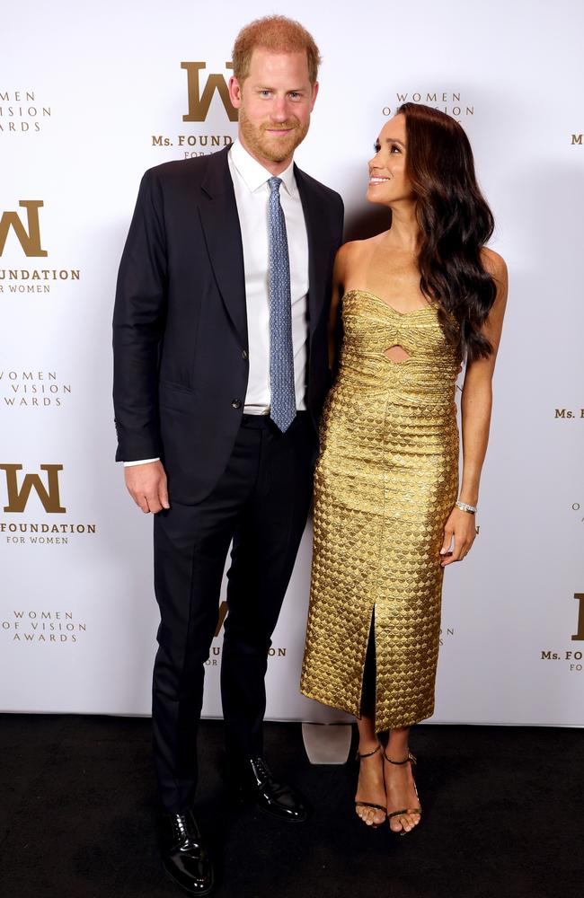 Prince Harry, Duke of Sussex and Meghan, The Duchess of Sussex at an event in New York, just hours before their car chase scandal. Picture: Kevin Mazur/Getty Images Ms. Foundation for Women