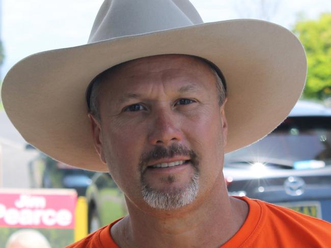 ONE Nation candidate for Mirani Stephen Andrew was stationed out the front of the Walkerston State School polling booth.