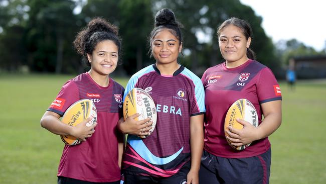 Keebra open girls captain Tyesha Mikaio (middle). Picture: Tim Marsden