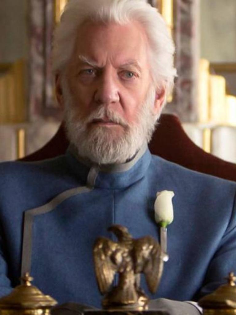 President Snow was played initially in the first four films by the late great Donald Sutherland. Picture: Supplied