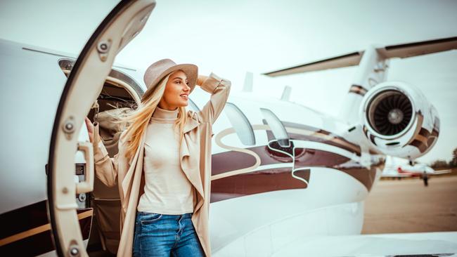 Private jet travel is showing no sign of waning following the return of regular public transport flights by airlines. Picture: Getty Images