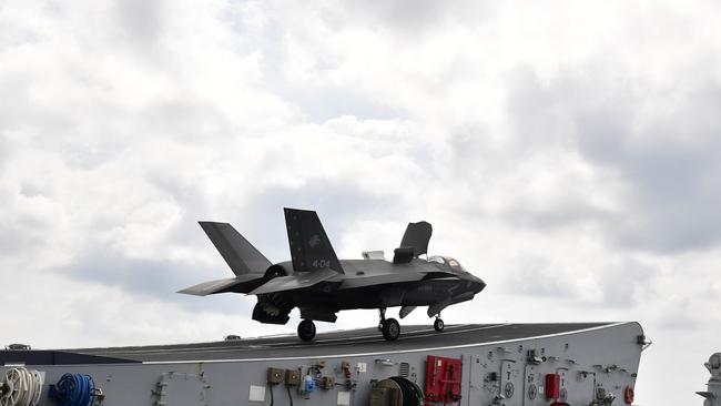 The F-35 taking off the landing deck. Picture: Pema Tamang Pakhrin