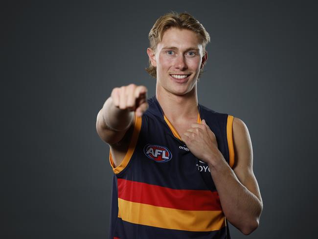 Sid Draper was brilliant after coming on in the Crows’ pre-season win over Brisbane. Picture: Daniel Pockett/Getty Images.