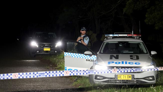 Police pictured at a suspected crime scene at Hazelton Road in Bungonia. Picture: Damian Shaw / NCA Newswire