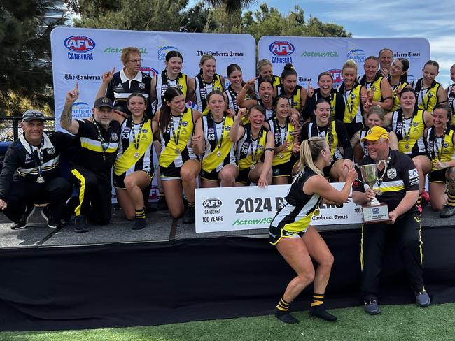 The Queanbeyan Tigers women have brought back some big names for the 2025 season. Picture: Queanbeyan Tigers Australian Football Club Facebook