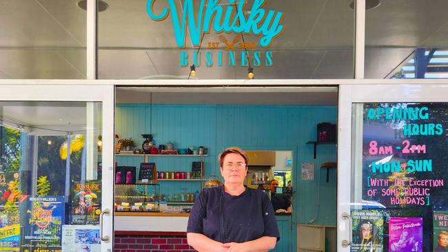 Whisky Business owner and manager Kylie Baker outside the front of her Capalaba restaurant. Picture: Contributed