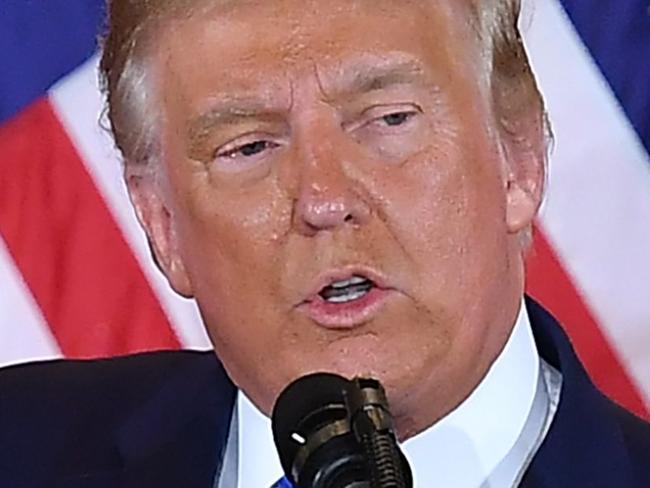 US President Donald Trump speaks during election night in the East Room of the White House in Washington, DC, early on November 4, 2020. (Photo by MANDEL NGAN / AFP)