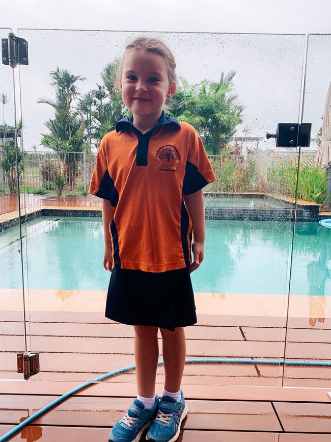 Mia James very excited for her first day of transition