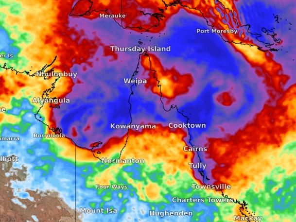 North Queensland is bracing for a drenching as a monsoon trough slams into the region bringing heavy rain and raising the risk of a tropical cyclone. Picture: Weatherzone via NCA NewsWire