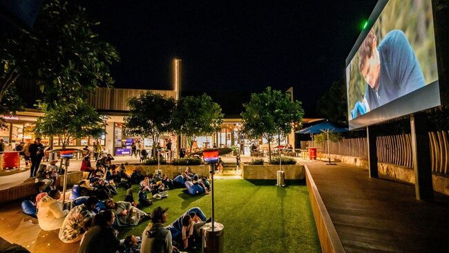 Free movies are being screened throughout the April school holidays at the Eastern Creek Quarter shopping district in Western Sydney. Picture: Supplied