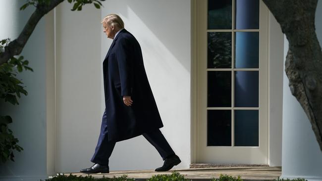 US President Donald Trump exits the Oval Office. Picture: Drew Angerer/Getty Images