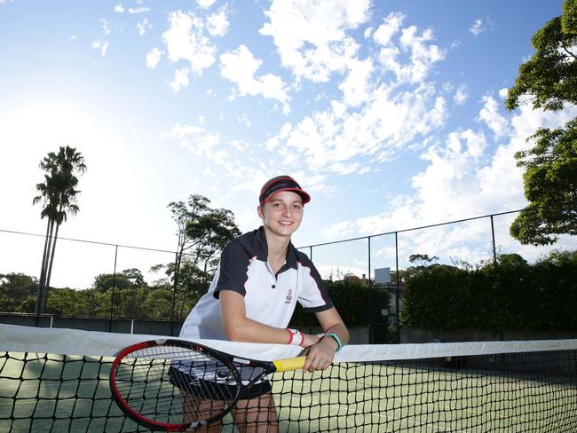 Queenwood tennis player Jenna Svatos. Picture: Virginia Young