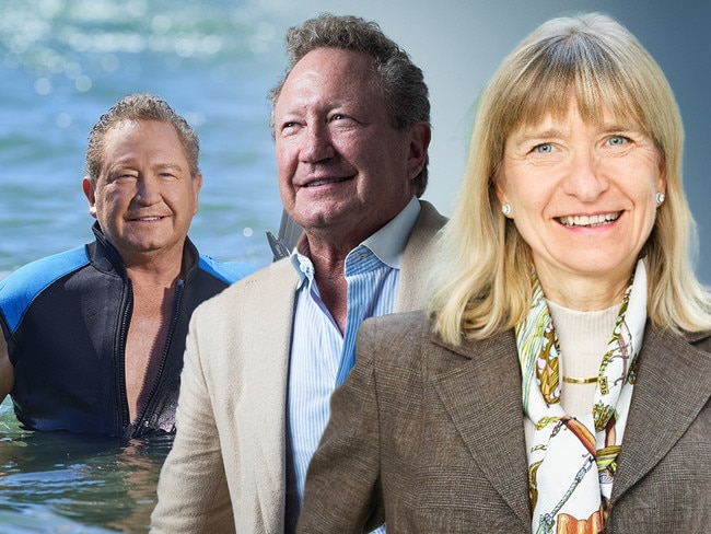 Ex-Fortescue CFO Christine Morris and her former boss, Andrew Forrest.