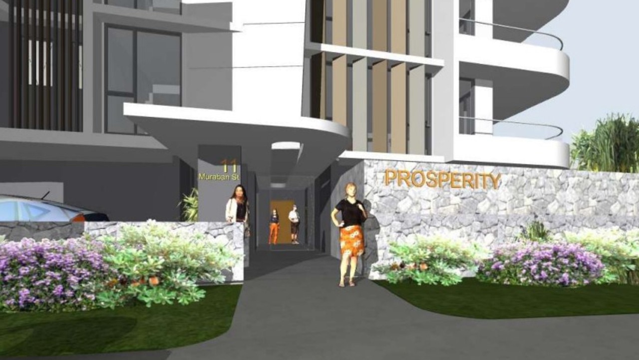 Artist impressions of the proposed unit complex at 11 Muraban St, Mooloolaba. Photo: Sprout Architects