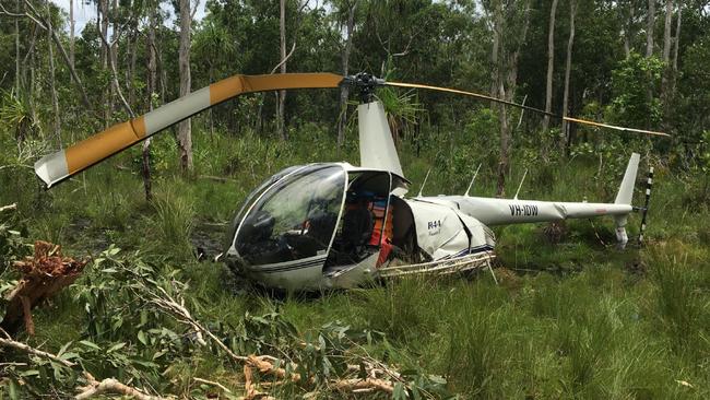 Matt Wright’s Robinson R44. Picture: ATSB