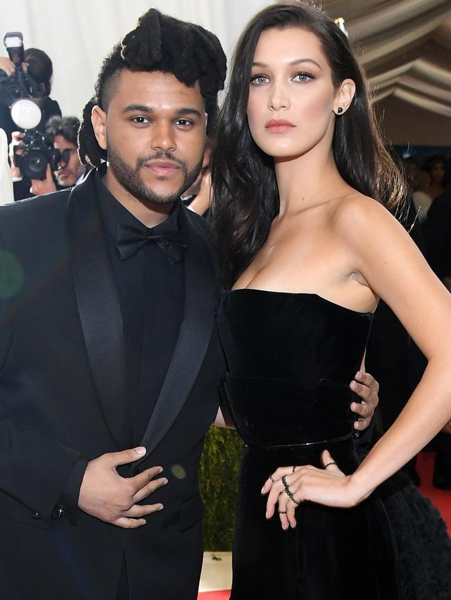 The Weeknd (L) and Bella Hadid at the Met Gala.  Picture:  Getty