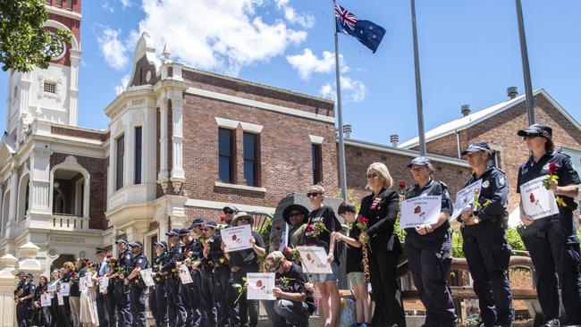 Red Rose rally for Emily Thompson in Toowoomba. Friday, November 4, 2022. Picture: Nev Madsen.