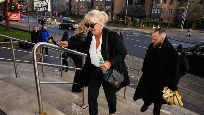 Sam Kerr’s mother Roxanne Kerr arrives at court in support of her daughter. (Photo by Leon Neal/Getty Images)