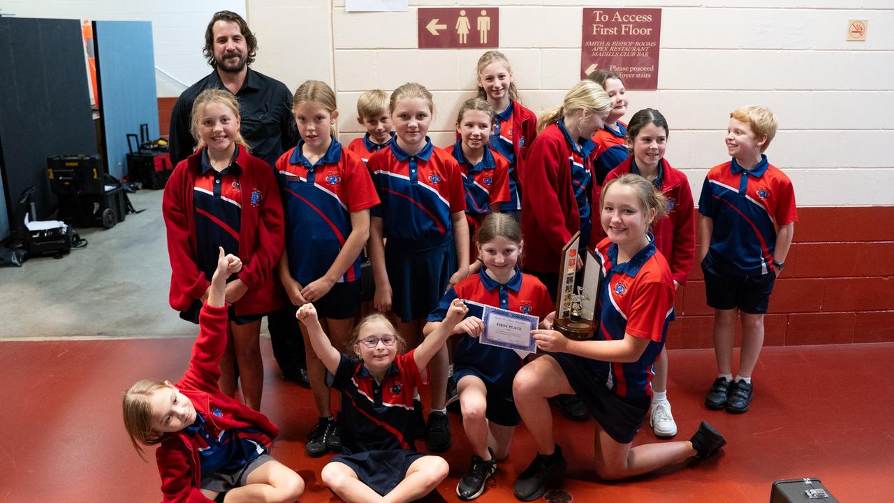 The winners of the primary school concert band at the Gympie Eisteddfod, led by Tim Berry: Tin Can Bay State School. July 31, 2023. Picture: Christine Schindler