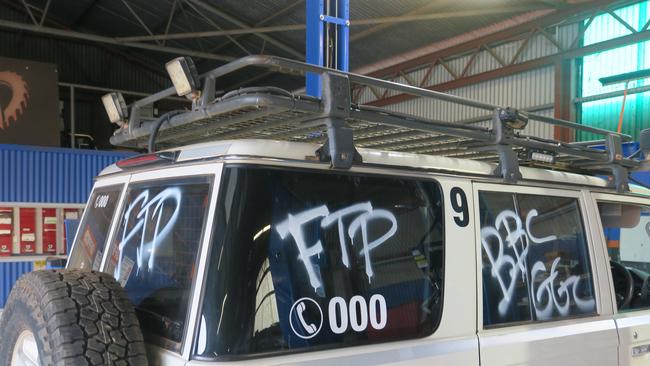 Vehicles in the Autocorrect workshop were vandalised.