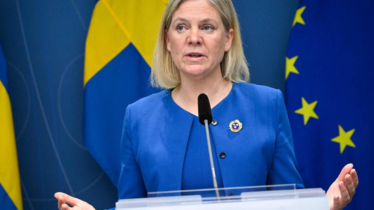 Prime Minister Magdalena Andersson announced Sweden will apply for NATO membership as a deterrent against Russian aggression, in a historic reversal of the country's decades-long military non-alignment. Picture: Henrik Montgomery/various sources/AFP