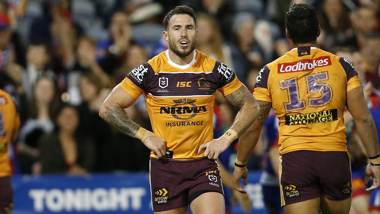 Darius Boyd during the Broncos’ Round 15 NRL loss to the Newcastle Knights