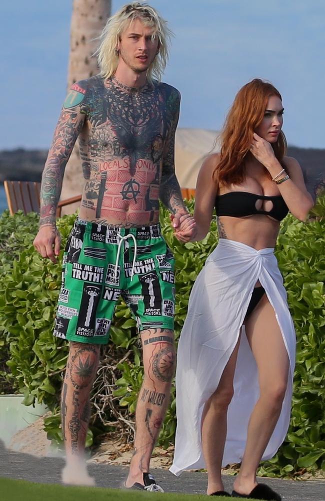 The couple were also seen hand-in-hand in photos from Hawaii. Picture: Flightrisk / BACKGRID